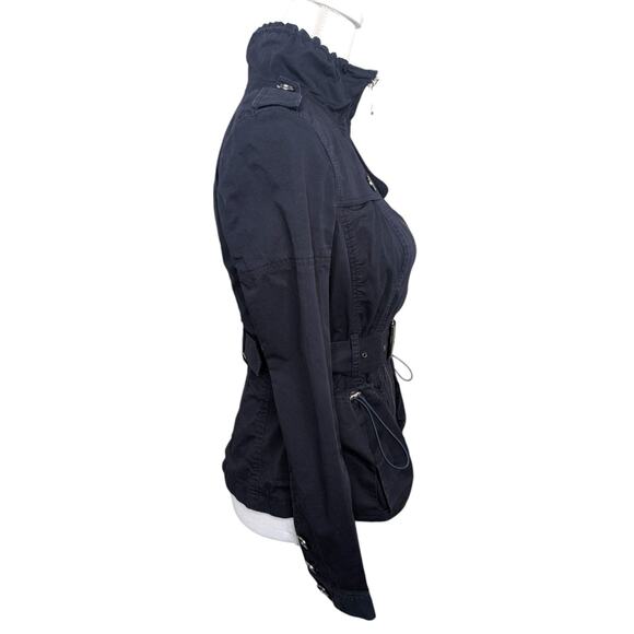 Burberry Brit Lightweight Belted Field Jacket Navy Blue Nova Check 4 - Picture 8 of 12